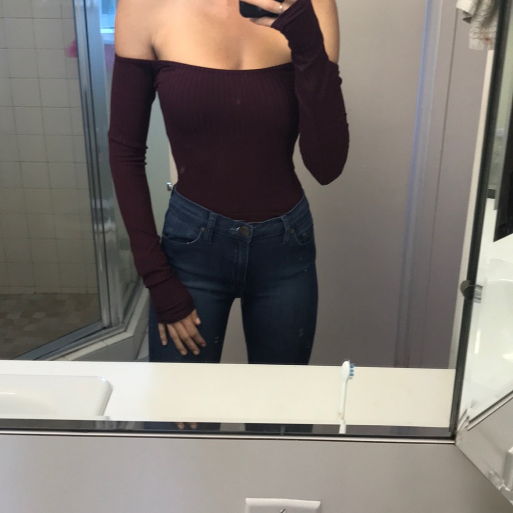 Missguided off the shoulder crop top